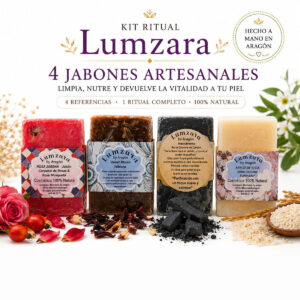 Ritual de 4 Jabones Artesanales con Jabonera y Bolsa de Regalo