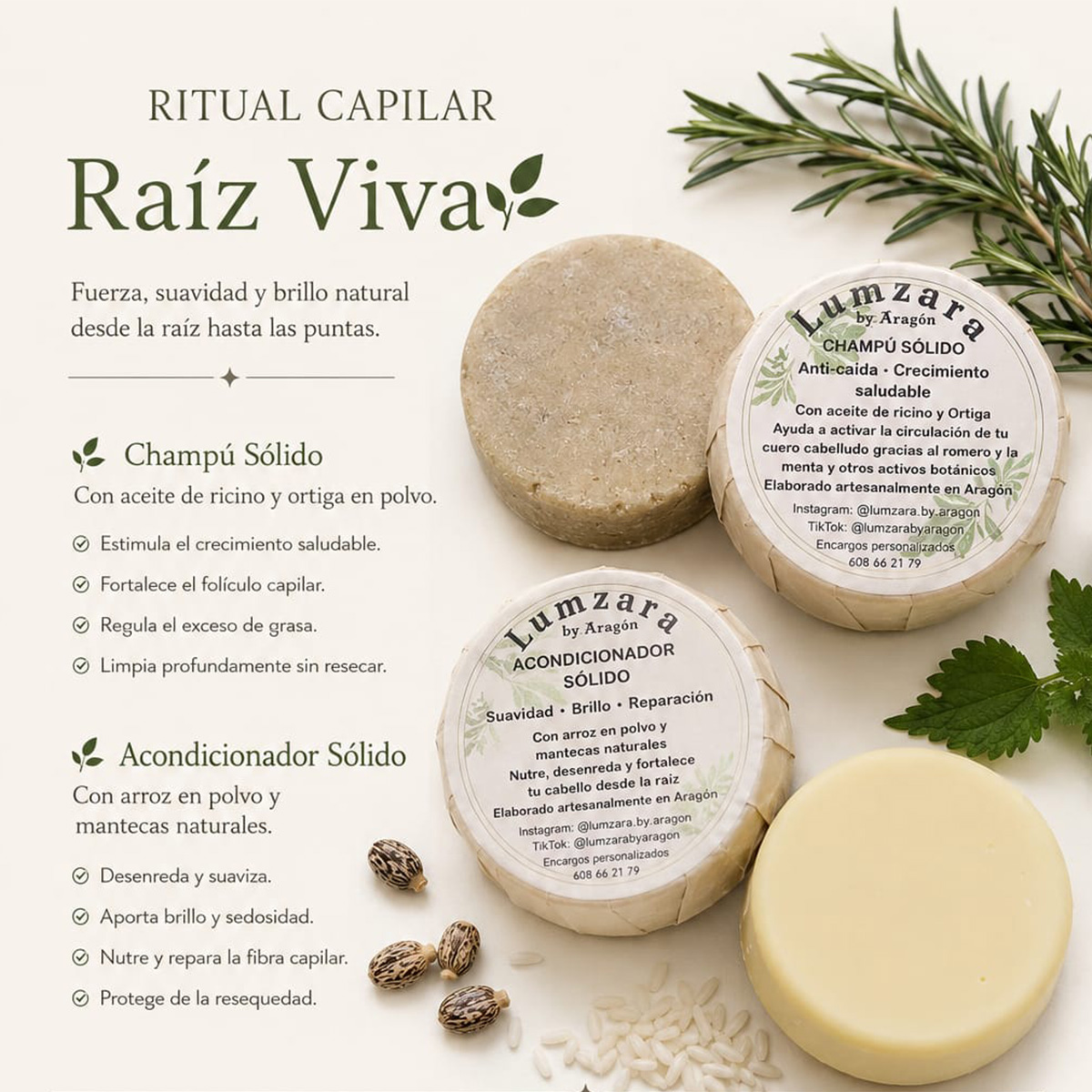 Ritual Capilar "Raíz Viva" - Champú y Acondicionador Sólido